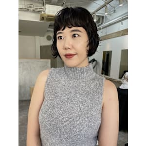 nuance perm/layer bob/オン眉