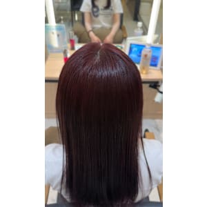 透明感カラー/ブリーチなしWカラー/髪質改善/伊勢原