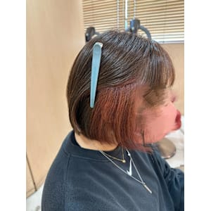 透明感カラー/ブリーチなしWカラー/髪質改善/伊勢原