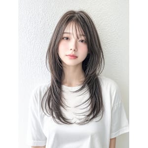 艶髪♪顔まわりレイヤー×内巻きロングストレート