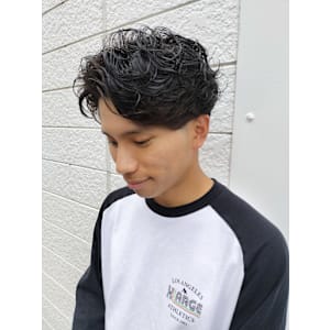 かき上げメンズパーマショート