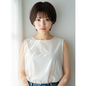 ショートカット 顔周りカット 前髪カット 20代 ショート