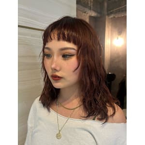 ナナセ/ブリーチカラー/ワインレッド