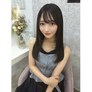 ミディアム/暗めカラー/デザインカラー/フェイスフレーミング