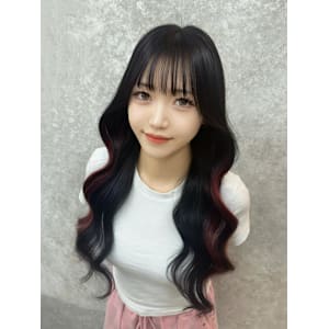 ミディアム/暗めカラー/デザインカラー/フェイスフレーミング