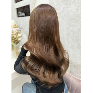 ミディアム/暗めカラー/デザインカラー/フェイスフレーミング