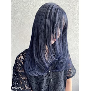 ネイビー/ネイビーブルー/ブルーブラック/暗髪/黒髪アッシュ