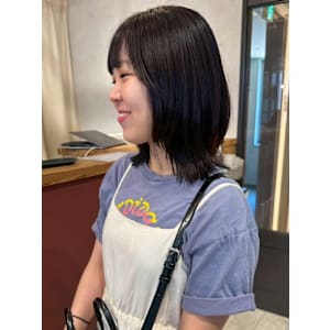 レイヤーカット 黒髪 顔周りカット 前髪カット 髪質改善