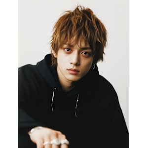 爽やか 束感 マッシュウルフ ナチュラルパーマ