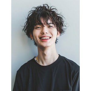ニュアンスパーマ マッシュウルフ ツーブロック 束感 - 全室完全個室Men's hair salon STELLA【メンズヘアーサロンステラ】掲載中
