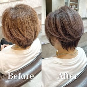 白髪ぼかし(グレージュ)白髪キレイにマイナス10歳