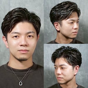毛流れパーマ - ヒロ銀座バーバーショップ難波店【ヒロギンザバーバーショップナンバテン】掲載中