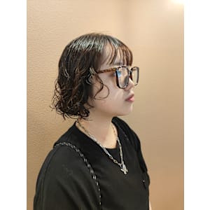 ボブパーマ/癖毛風パーマ/くるくるパーマ