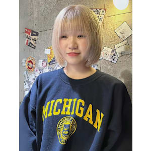 【feliceMICHI 別曽 遥也】ホワイトベージュ ボブ