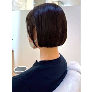 ダメージレス髪質改善 ミニボブ トリートメント グレージュ