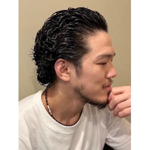 オールバックパーマ - ヒロ銀座バーバーショップ難波店【ヒロギンザバーバーショップナンバテン】掲載中