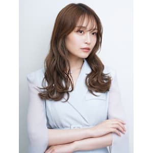 レイヤーカット ゆる巻き 顔周りレイヤー シースルーバング