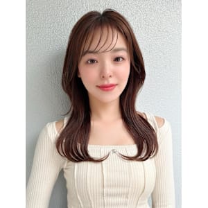 暗髪×髪質改善で憧れのツヤ髪に♪ワンカールセミロング