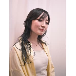 顔まわりレイヤー/髪質改善アッシュグレー