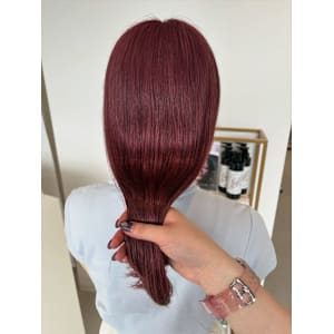 福井/大和田/ブリーチ/暖色カラー/チェリーレッド