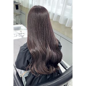 髪質改善カラー/ツヤ髪パープルブラウン/ブリーチなし