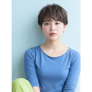 オーガニックカラーの大人ショートボブ