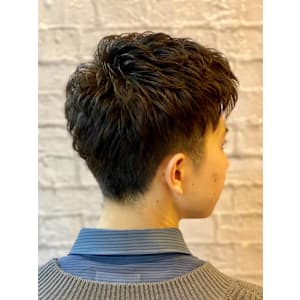 ビジネスショートパーマ