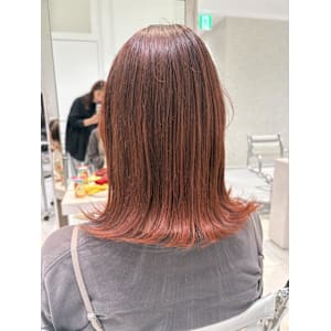 ブリーチなしでオレンジピンク