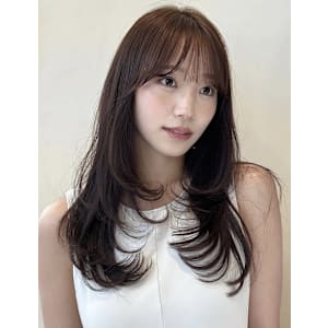 レイヤーカット/ワンカール/チョコブラウン/縮毛矯正