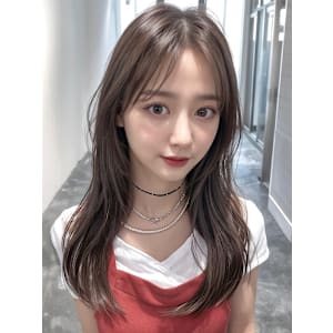 アディクシーカラーハイライトダブルカラーレイヤーカット韓国