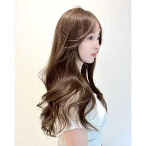 レイヤーカット×チョコブラウン【韓国/銀座/透明感カラー】