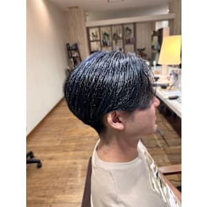 メンズカット×ブルーハイライト