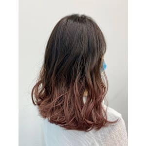 ピンクアッシュグラデーション