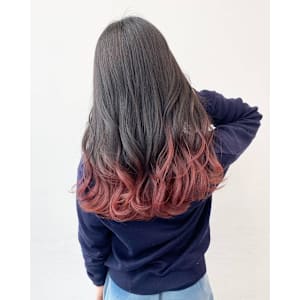 コントラストグラデーションピンク