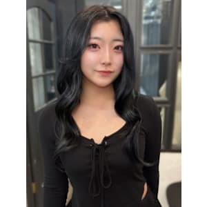 ダークグレージュ 透明感カラー レイヤーカット プルエクステ