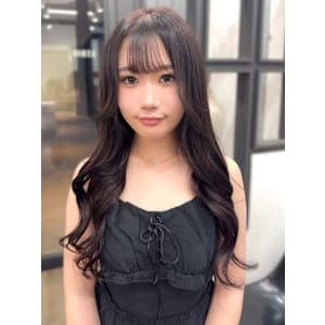 ダークブラウン 透明感カラー プルエクステ 顔周りカット