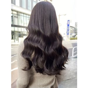 ショコラブラウン 透明感カラー 艶髪 プルエクステ 20代 