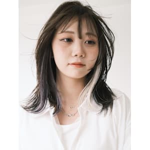 【顔まわりインナーカラー】モカブラウン×ホワイトバイオレット - Lia by KENJE【リアバイケンジ】掲載中