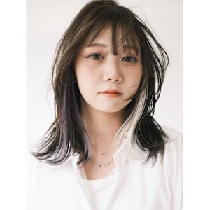 【顔まわりインナーカラー】モカブラウン×ホワイトバイオレット - Lia by KENJE【リアバイケンジ】掲載中