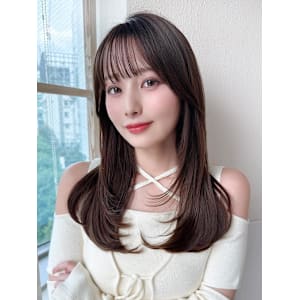 暗髪×髪質改善で憧れのツヤ髪に♪ワンカールセミロング