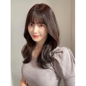 暗髪×髪質改善で憧れのツヤ髪に♪ワンカールセミロング
