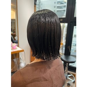 〈木賀　絵莉子〉外ハネボブ×ナチュラルブラウン