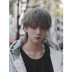 ウルフカット/マッシュウルフ/メンズウルフ/グレージュ