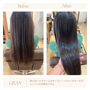 お客様髪質改善データ1969（秋口にお勧めカラー）