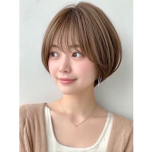 ショート ボブ ひし形ショート アッシュ ベージュ 透明感 