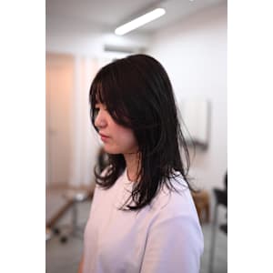 レイヤーカット/アッシュブラウン