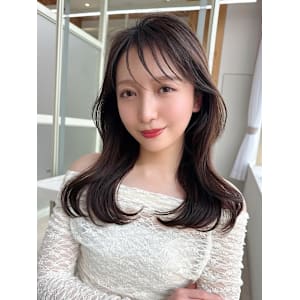 暗髪×髪質改善で憧れのツヤ髪に♪ワンカールセミロング