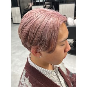 ☆メンズブリーチカラー×ペールピンクマッシュ