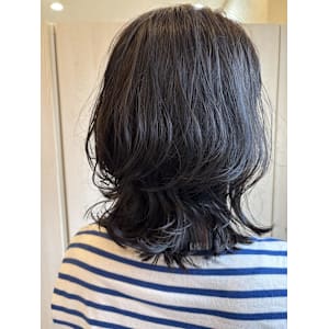 細かめハイライト/白髪ぼかし/ネイビーカラー