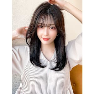 暗髪×髪質改善で憧れのツヤ髪に♪ワンカールセミロング